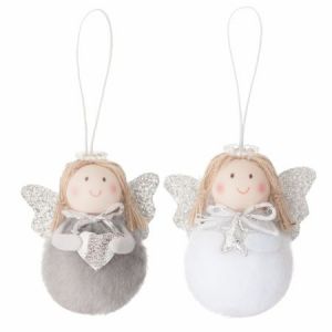 Zawieszka futerkowa dpCraft Aniołki 7cm, 1szt